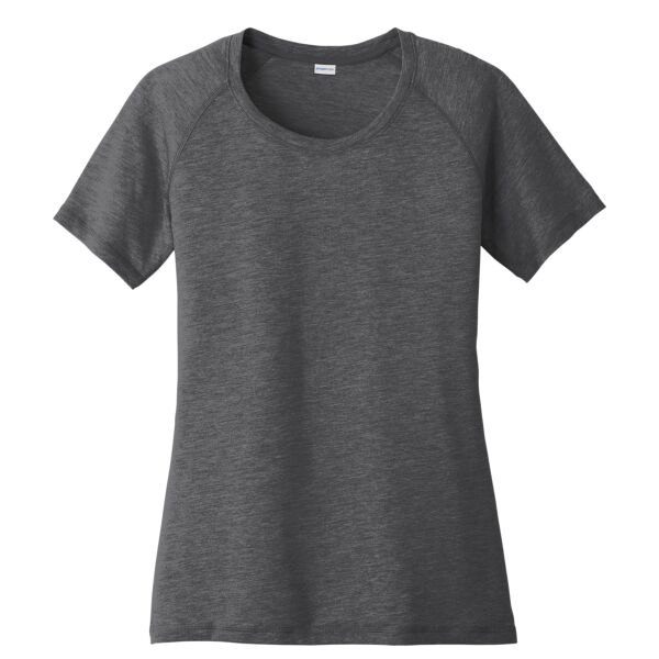 Women's PosiCharge ® Tri Blend Wicking Scoop Neck Raglan Tee Thumbnail