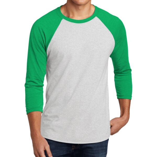 Unisex Tri Blend 3/4 Sleeve Raglan Tee Thumbnail